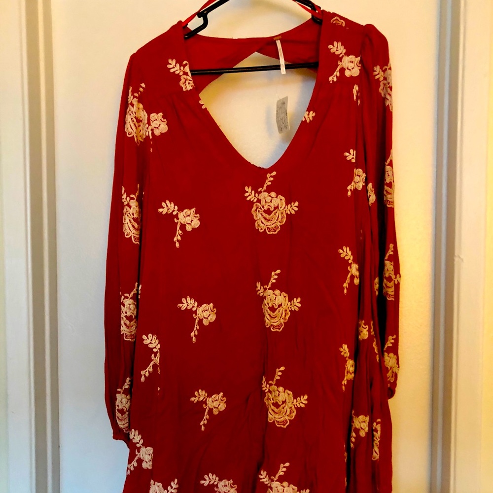 Free people long sleeve mini dress